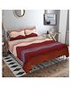 RRC Super Soft Brushed Microfiber Cotton  Double  Bed sheet With 2 Pillow Cover - Maroon