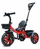 Kidsmate Junior Plug N Play Kids/Baby Tricycle with Parental Control, Storage Basket, Cushion Seat and Seat Belt- Red