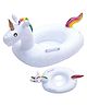 Toysire Inflatable Swimming Float Unicorn Shape Ring Mat for Pool and Beach Water Swimming Ring Tube for Kids Summer Funny Pool Party Toys(White)