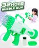 Toysire Bubble Gun for Kids Leak-Proof 32 Holes with Bubble Solution Automatic Bubble Blower Bubble Maker for Girls Boys (Green)