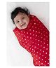 Tiber Taber Unisex Baby Soft Brocade Swaddle-Red
