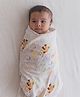 Tiber Taber Unisex Hanuman Blessings Swaddle-White