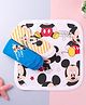 Babyhug Disney Cotton Interlock Kint Wash Cloth with Mickey Mouse Graphics L 28 x H 28 cm Pack Of 3 - White & Blue