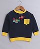 BUMZEE Looper Full Sleeves Aeroplane Printed Sweatshirt - Navy Blue