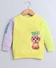 BUMZEE Looper Full Sleeves Dog Printed & Pawsitively   Adorable Text Printed Sweatshirt - Yellow