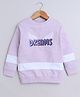 BUMZEE Cotton Looper Full Sleeves Text & Wings Printed Sweatshirt - Lilac
