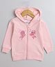 BUMZEE Looper Full Sleeves Angels Printed Hooded Sweat Jacket - Pink