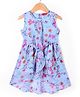 Pspeaches Sleeveless Floral Printed Dress - Blue