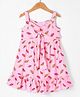 Pspeaches Sleeveless Ice Cream Printed Empire Dress - Pink