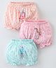 Revvo Junior Single Jersey Bloomers Snail Print Pack of 3 - Yellow Pink & Light Green