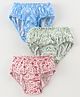 Revvo Junior Cotton Knit Octopus Printed Panties Pack of 3 - Blue Green & Baby Pink
