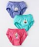 Revvo Junior  Cotton Knit Elephant Printed Panties Pack of 3 - Peach Aqua & Violet
