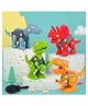 VGRASSP DIY Assembly STEM Toy Kit - 4 Pcs DIY Dinosaurs Toy Set for Kids With 1 Screw Driver - Puzzle Dino Building Kit for 3 4 5 6 7 8 9 10 11 12 Year Old Boys and Girls - Color May Vary