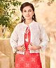 Aarika Full Sleeves Paisley Embroidered Ethnic Jacket -Cream