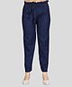 Aarika Denim Knit Solid Jeans - Navy Blue