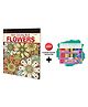 Flowers - Adult Colouring Book With 12 Water Colour Sketch Pen : Art Colouring Kit for Adults & Kids, Mindful Art Coloring book, Art & Craft Kit, Coloring Book for Calm