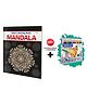 Mandala - Adult Colouring Book with 12 Colour Pencils + 1 Sharpner : Coloring Book for Adults, Calming Coloring Pages, Relaxing Art Coloring Book,  Art Colouring kit for adults