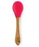 BeeBaby Nurture Bambu Silicone Baby Feeding Spoons. 100% BPA Free Silicone Tip Weaning Spoons for kids & toddlers. (6 months+, Pink)
