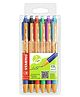 STABILO Ballpoint Pen - Pack of 6 - Red, Blue, Black, Green, Turquoise, Lilac
