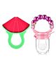 Enorme Silicone Watermelon Shape Red Teething Soft Teether and Ring Style Food Fruit Feeder Nibbler Pacifier for Babies