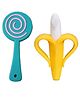 Enorme Silicone Lolipop Shape Multicolor Teething Soft Teether and Banana Shaped Silicone Toothbrush teether for Babies