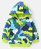 Babyhug Cotton Full Sleeves Hooded Front-open Sweatjacket With Zipper & All Over Camo Print - Multicolor