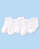 Cute Walk by Babyhug Anti-bacterial Ankle Length Socks Pack of 5 - White