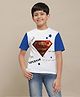 Kidsville DC Comics Featuring Half sleeves Superman Printed Tee-White Blue