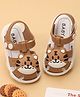 Yellow Bee Rubber Tiger Detailed Sandals -  Brown
