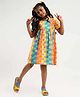 Somersault Half Sleeves Abstract Printed Dress - Multi Colour