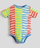 Somersault Half Sleeves Abstract Striped Onesie - Multi Colour
