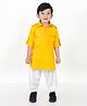 BAD BOYS Full Sleeves Solid Kurta With Pyjama Set - Mustard