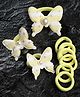 Stol'n Set Of 9  Butterfly & Stone Detailed Rubber Bands - Yellow