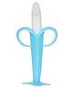Kritiu Silicone Ultra Soft Safety Banana Shape Toothbrush For Toddlers - Blue