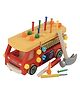 NEGOCIO Screwdriver Truck Toy  Wooden Toddler Fire Truck Tool Set for Boys  Kids Screw Disassembly and Assembly Tools for Building Blocks- PACK OF 1  - COLOR MAY VARY