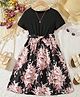 Bolly Lounge Cotton Blend Half Sleeves Floral  Printed  Dress - Pink