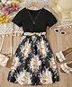 Bolly Lounge Cotton Blend Half Sleeves Floral  Printed  Dress - Yellow