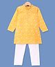Robo Fry Silk Full Sleeves Sequinned Kurta Pyjama Set - Golden