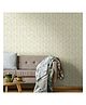 ANNA CREATIONS Self Adhesive Decorative Peel Stick Sea Green Waterproof Floral Wallpaper Removable Wall Sticker for Living Room Hall Decoration PVC Vinyl DIY Wall Stickers 45x304cm (Hexagon Gold)