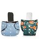 Chinmay Kids Printed Diapers Pack of 2 | Size Adjustable Baby Cloth Button Diaper - Washable/Reusable Nappies for Infants & Toddlers With Insert