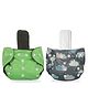 Chinmay Kids Printed Diapers Pack of 2 | Size Adjustable Baby Cloth Button Diaper - Washable/Reusable Nappies for Infants & Toddlers With Insert