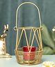VONCASA Golden Woven Wire T-Lite Holder