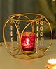 VONCASA Golden Crystal Hanging T-Lite Holder