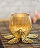 VONCASA Golden Lotus Tea Light Holder