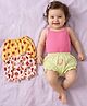 Babyoye Cotton Knit Bloomers With Floral Print Pack Of 3 - Yellow Pink & Light Green