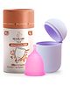 Senzicare Sterilizer & Case ( Lavender ) With Truecup Large Reusable Menstrual Cup (Large)