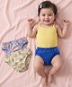 Babyoye Cotton Knit Floral Printed Panties Pack Of 3 - Mint Blue & Purple