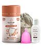 Senzicare Natural Menstrual Cup Wash & Truecup Medium Reusable Menstrual Cup for Women (Medium)