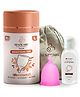 Senzicare Natural Menstrual Cup Wash & Truecup Large Reusable Menstrual Cup for Women (Large)