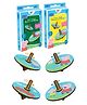 ThinkerPlace Peppa Pig Spinning Tops with Interactive Learning | DIY Educational Toy for Kids | 2 Packs